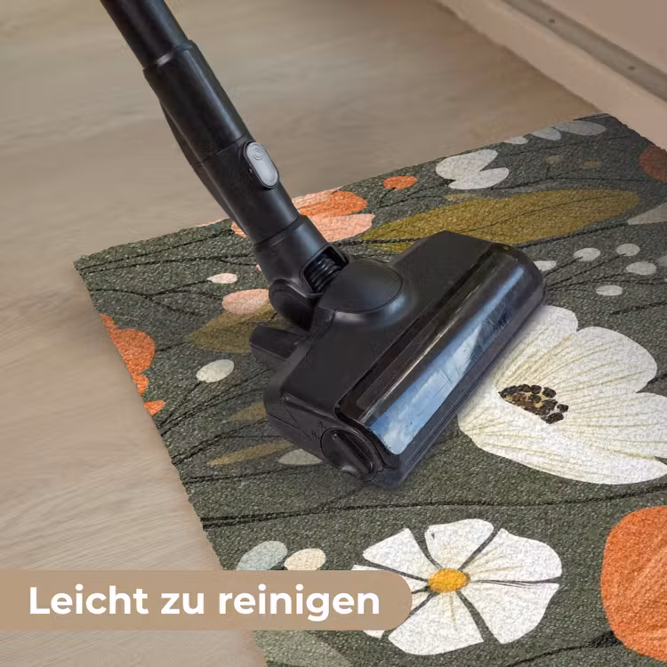 Bloemen - Illustratie - Groen Deurmat klein -reinigen_DE