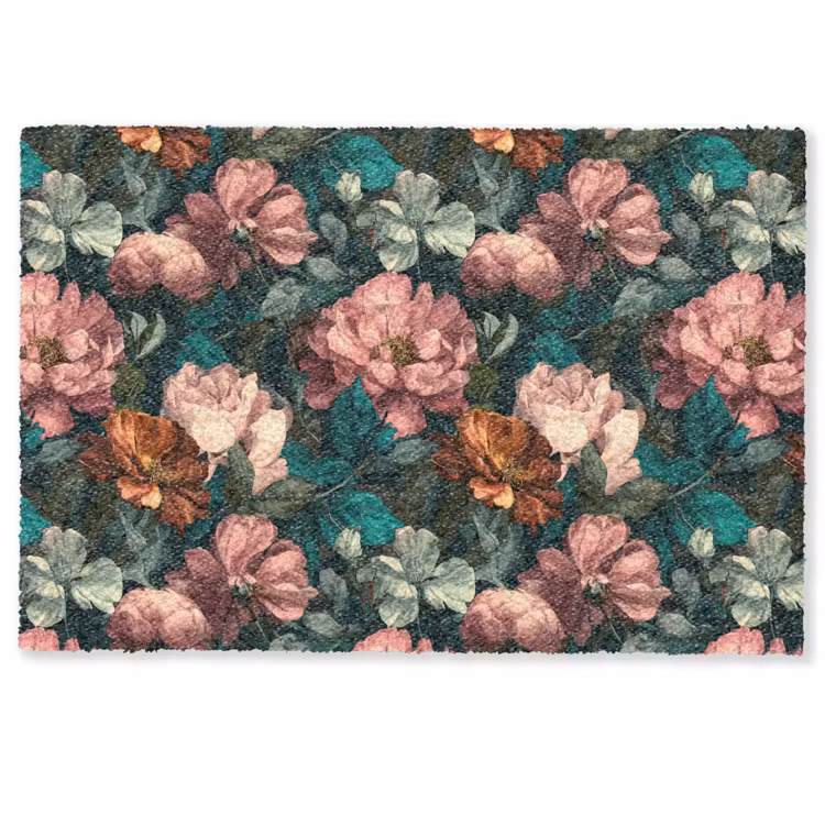Bloemen - Schilderachtig - Patroon - Roze Deurmat klein 898 -zkaufland3d