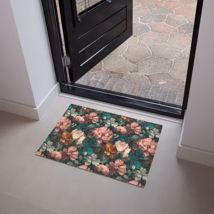 Bloemen - Schilderachtig - Patroon - Roze Deurmat klein 898 -sfeer5