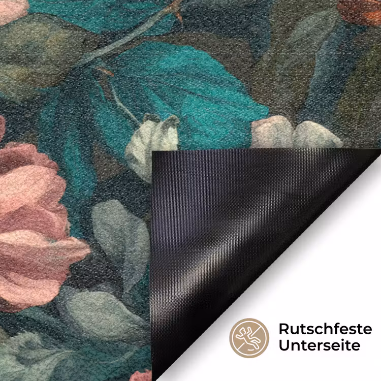 Bloemen - Schilderachtig - Patroon - Roze Deurmat klein 898 -antislip_DE