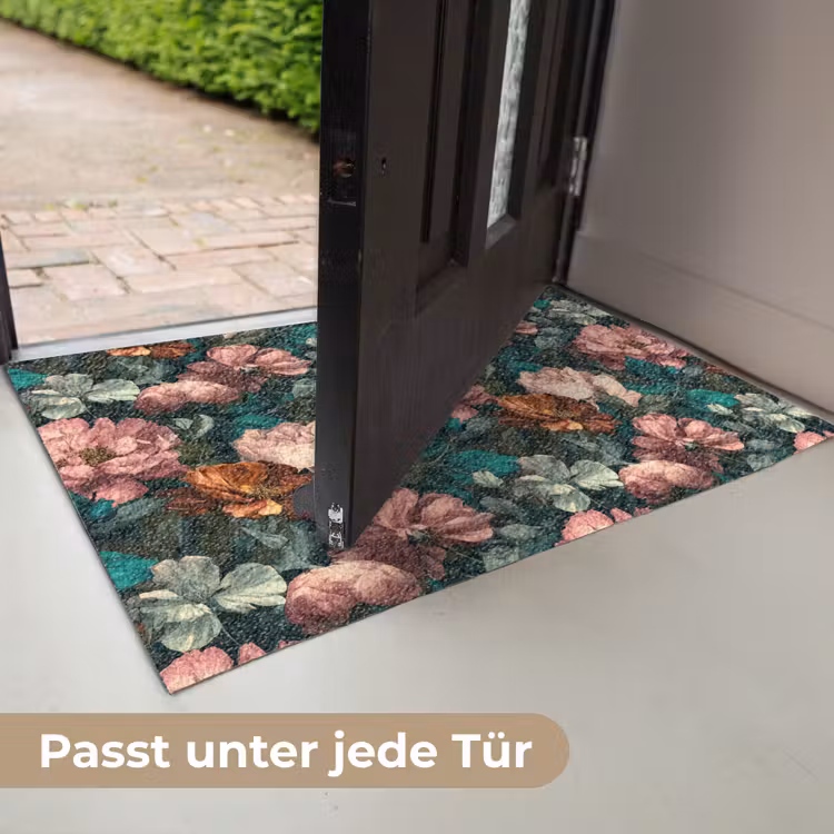 Bloemen - Schilderachtig - Patroon - Roze Deurmat klein 898 -USP_DE