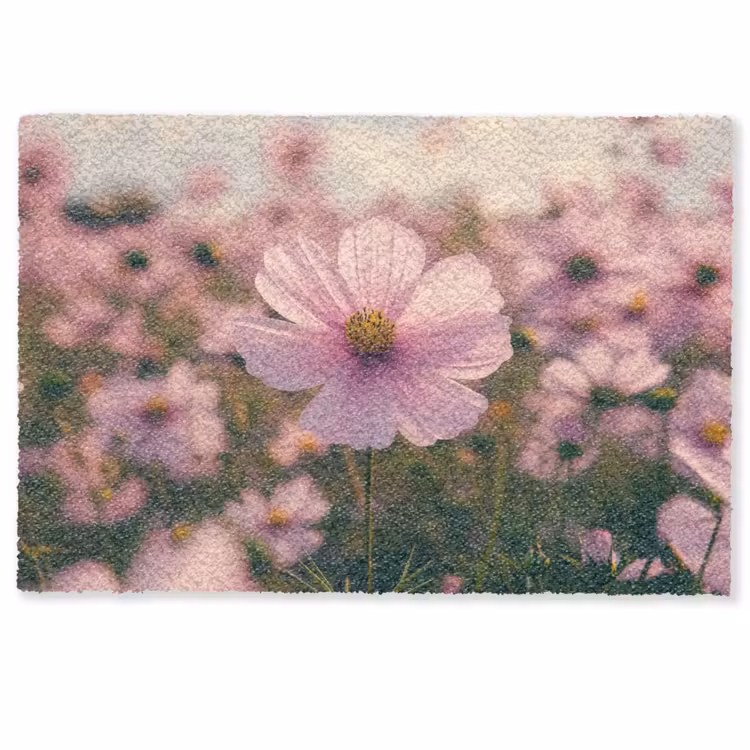 Bloemen - Paars - Wazig Deurmat klein -zkaufland3d