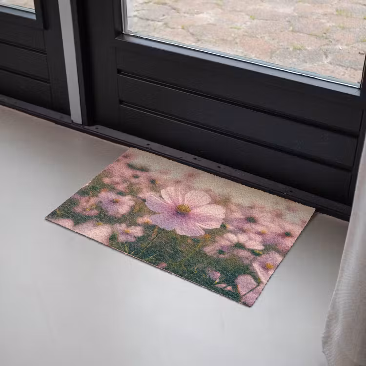 Bloemen - Paars - Wazig Deurmat klein -sfeer2