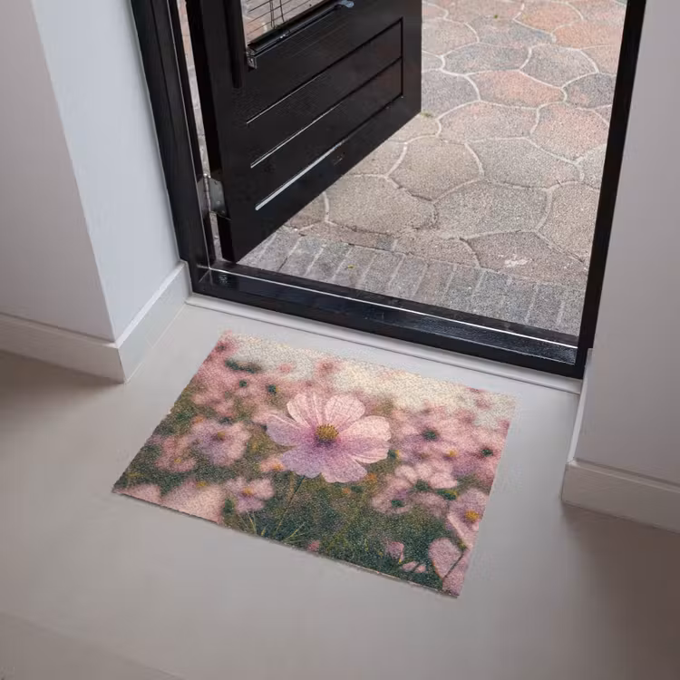Bloemen - Paars - Wazig Deurmat klein -sfeer5