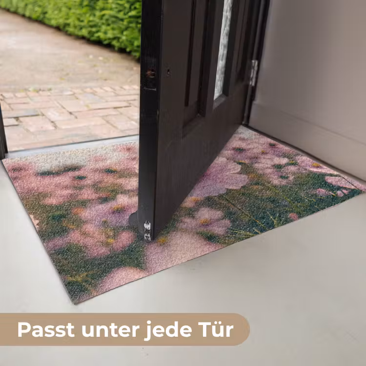 Bloemen - Paars - Wazig Deurmat klein -USP_DE