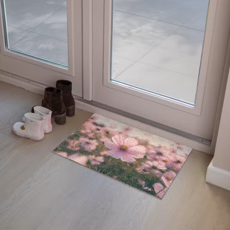 Bloemen - Paars - Wazig Deurmat klein -sfeer3