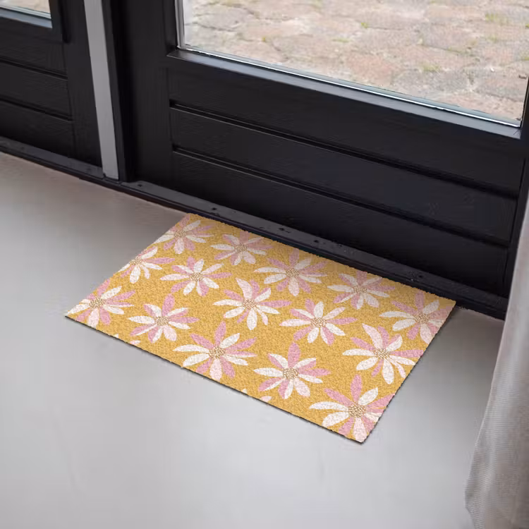 Bloemen - Modern - Geel Deurmat klein 898 -sfeer2