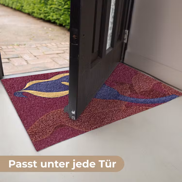 Fußmatte - Blumen – Modern – Lila - Bloemen - Modern - Paars Deurmat klein