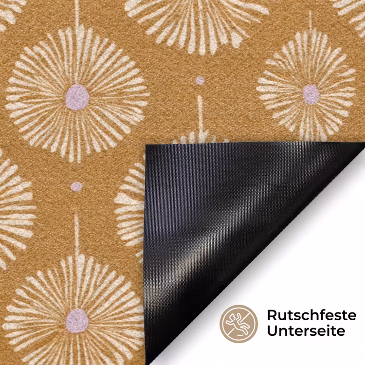 Bloemen - Modern - Oker Deurmat klein 898 -antislip_DE