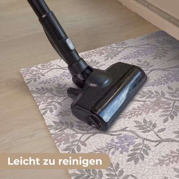 Bloemen - Mozaïek - Natuur - Patroon - Paars Deurmat klein -reinigen_DE