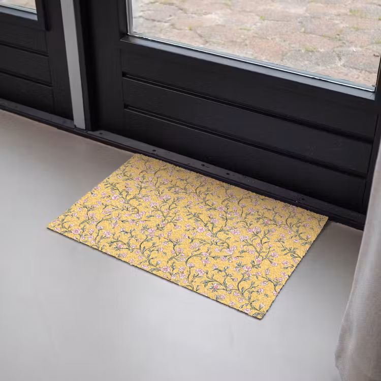 Bloemen - Motief - Geel Deurmat klein 898 -sfeer2