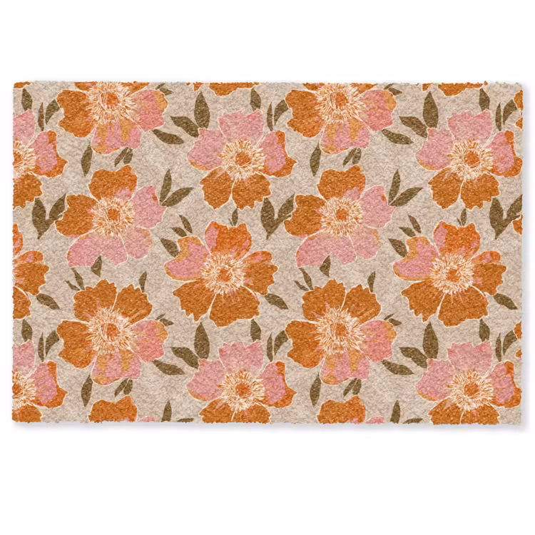 Bloemen - Motief - Retro Deurmat klein 898 -zkaufland3d
