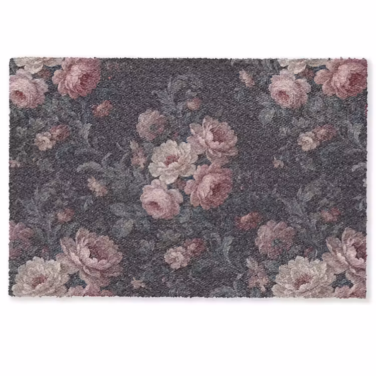 Bloemen - Patroon - Sierlijk - Roze - Donker Deurmat klein -zkaufland3d
