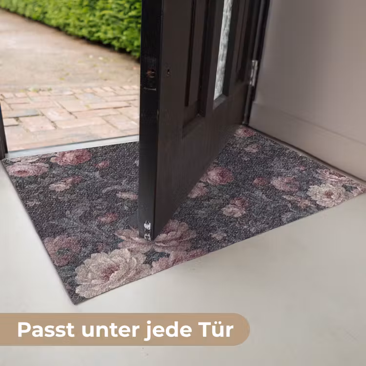 Bloemen - Patroon - Sierlijk - Roze - Donker Deurmat klein -USP_DE