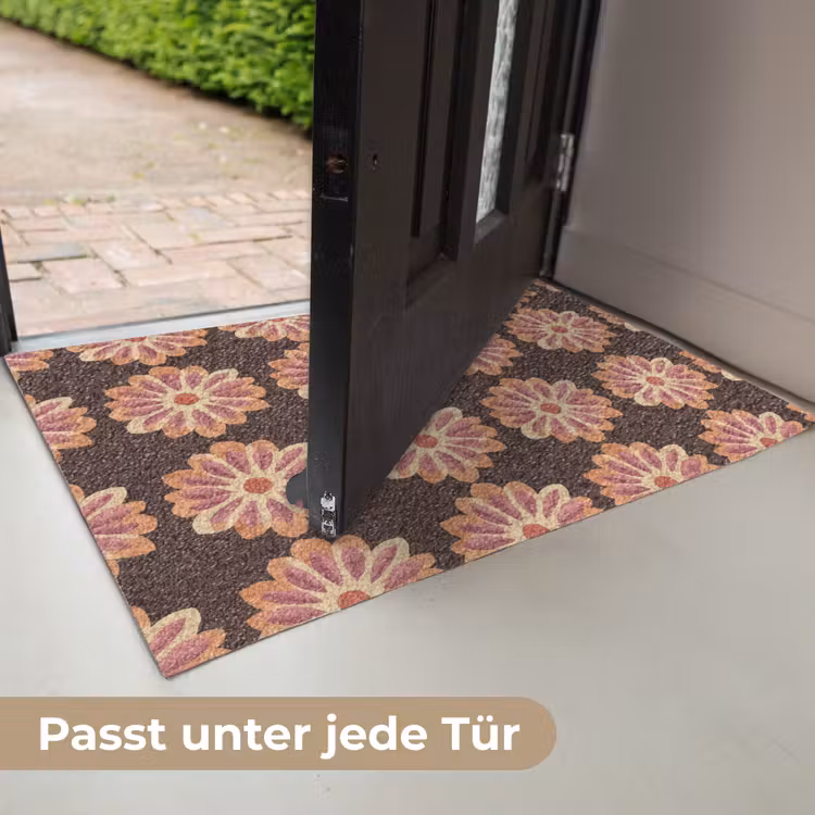 Bloemen - Patroon - Bruin Deurmat klein 898 -USP_DE