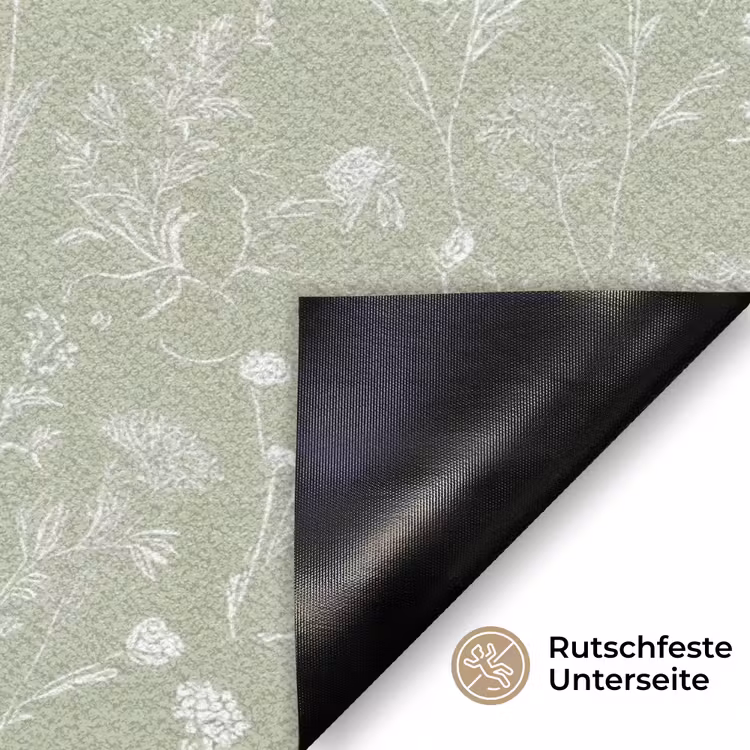 Bloemen - Patroon - Groen Deurmat klein 898 -antislip_DE