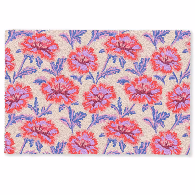 Bloemen - Patroon - Meerkleurig Deurmat klein 898 -zkaufland3d