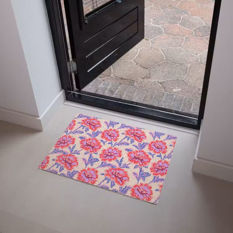Bloemen - Patroon - Meerkleurig Deurmat klein 898 -sfeer5