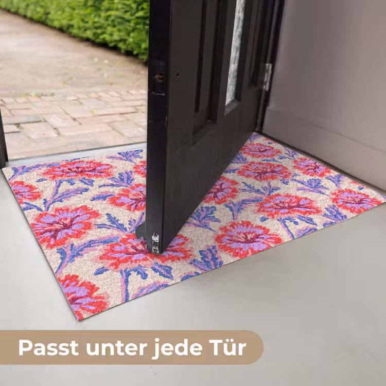 Bloemen - Patroon - Meerkleurig Deurmat klein 898 -USP_DE
