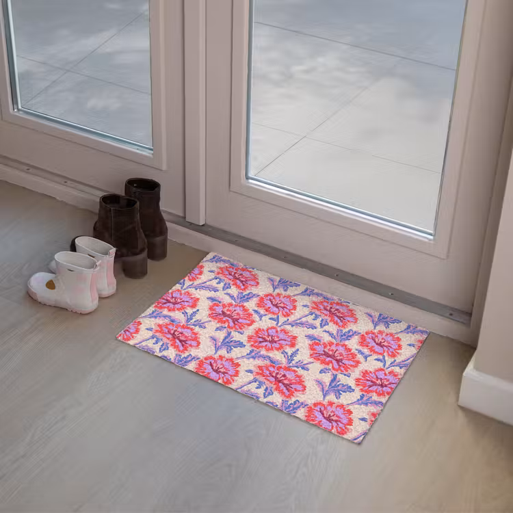 Bloemen - Patroon - Meerkleurig Deurmat klein 898 -sfeer3