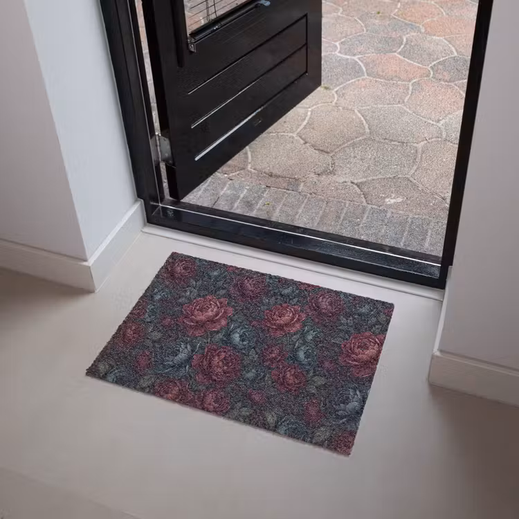 Bloemen - Patroon - Natuur - Klassiek - Donker Deurmat klein -sfeer5