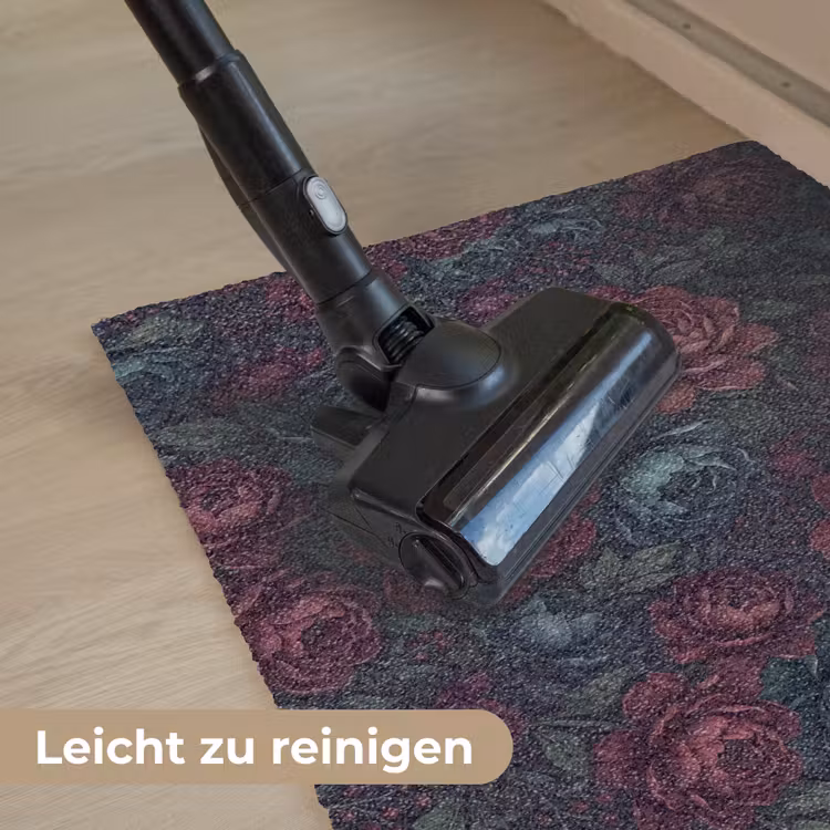 Bloemen - Patroon - Natuur - Klassiek - Donker Deurmat klein -reinigen_DE