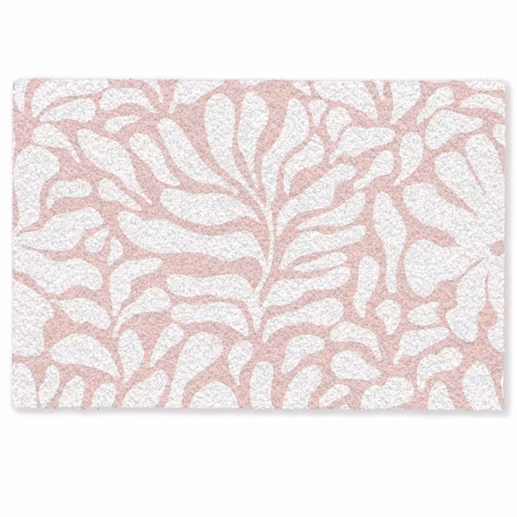 Bloemen - Patroon - Roze - Wit Deurmat klein -zkaufland3d