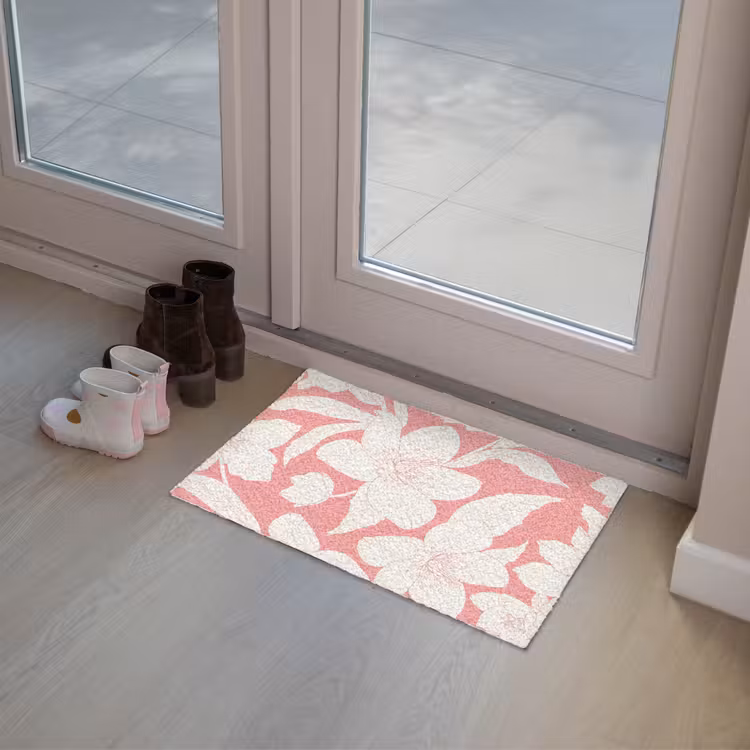 Bloemen - Patroon - Roze - Wit Deurmat klein -sfeer3