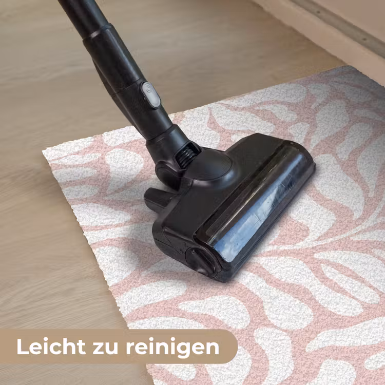 Bloemen - Patroon - Roze - Wit Deurmat klein -reinigen_DE