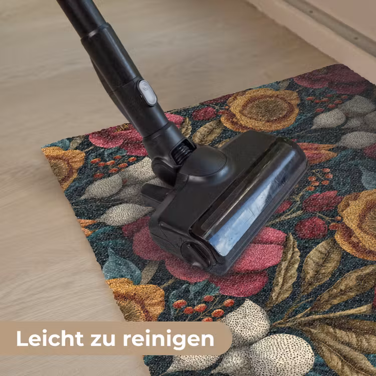 Bloemen - Patroon - Rood - Goud Deurmat klein 898 -reinigen_DE