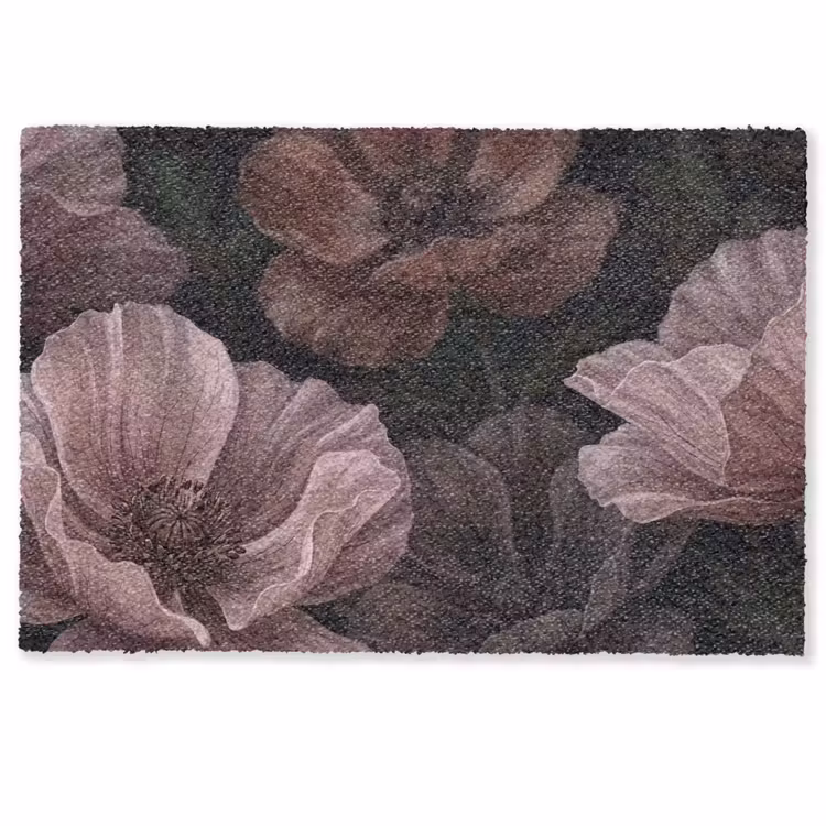 Bloemen - Natuur - Roze - Donker - Modern Deurmat klein -zkaufland3d