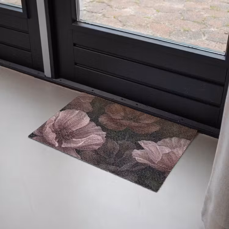 Bloemen - Natuur - Roze - Donker - Modern Deurmat klein -sfeer2