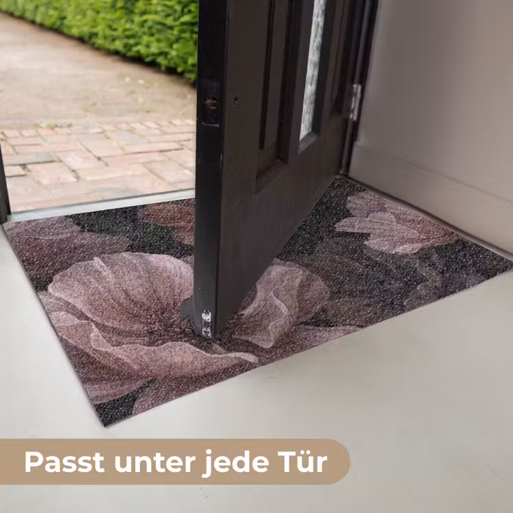 Bloemen - Natuur - Roze - Donker - Modern Deurmat klein -USP_DE