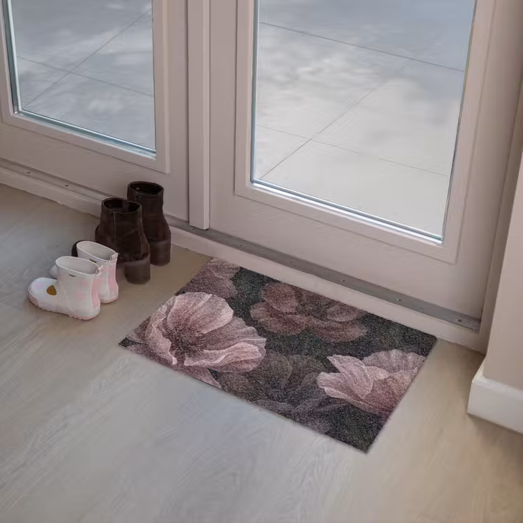 Bloemen - Natuur - Roze - Donker - Modern Deurmat klein -sfeer3