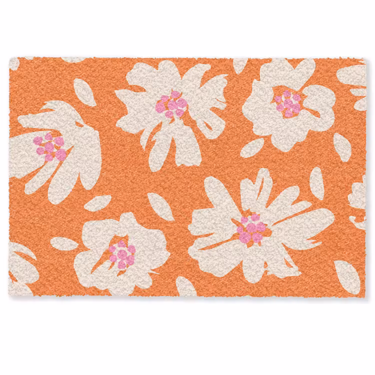 Bloemen - Oranje - Beige - Roze - Abstract Deurmat klein -zkaufland3d