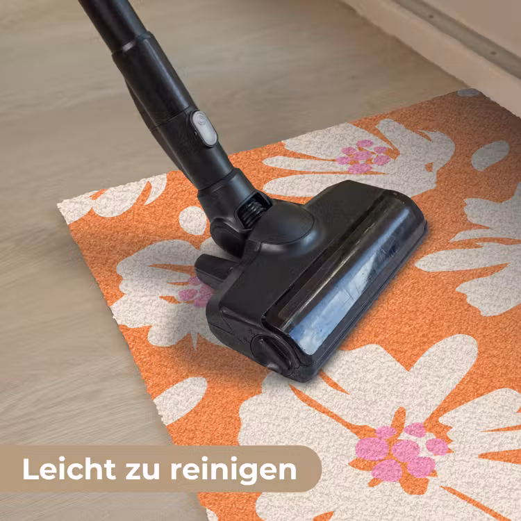 Bloemen - Oranje - Beige - Roze - Abstract Deurmat klein -reinigen_DE