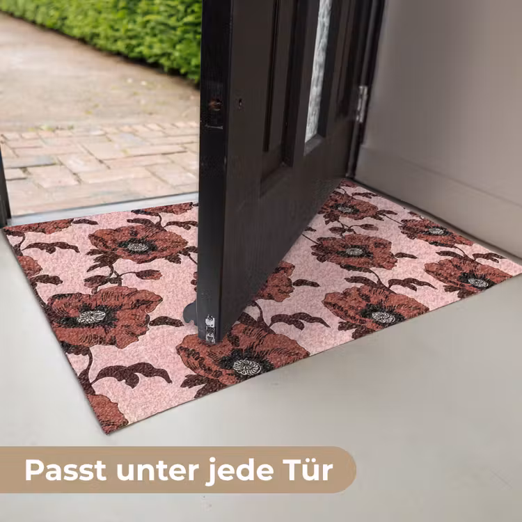 Bloemen - Retro - Rood Deurmat klein 898 -USP_DE