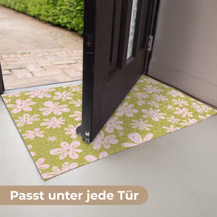 Bloemen - Roze - Getekend - Patroon Deurmat klein -USP_DE