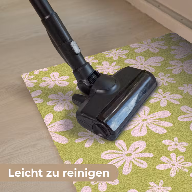 Bloemen - Roze - Getekend - Patroon Deurmat klein -reinigen_DE
