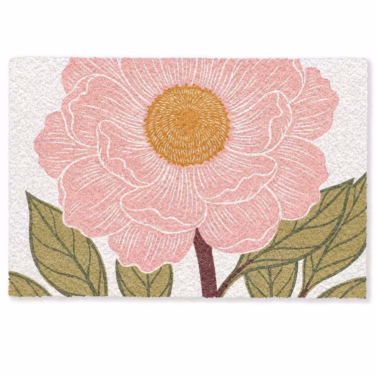 Fußmatte - Blumen – Rosa – Illustration - Bloemen - Roze - Illustratie Deurmat klein