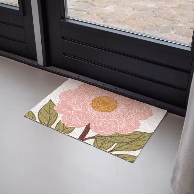 Fußmatte - Blumen – Rosa – Illustration - Bloemen - Roze - Illustratie Deurmat klein
