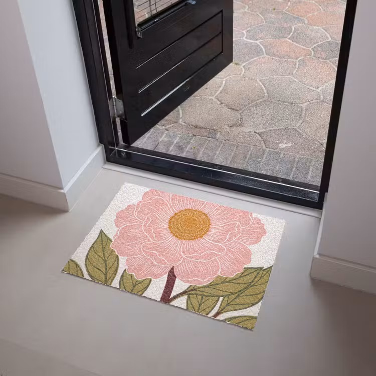 Fußmatte - Blumen – Rosa – Illustration - Bloemen - Roze - Illustratie Deurmat klein