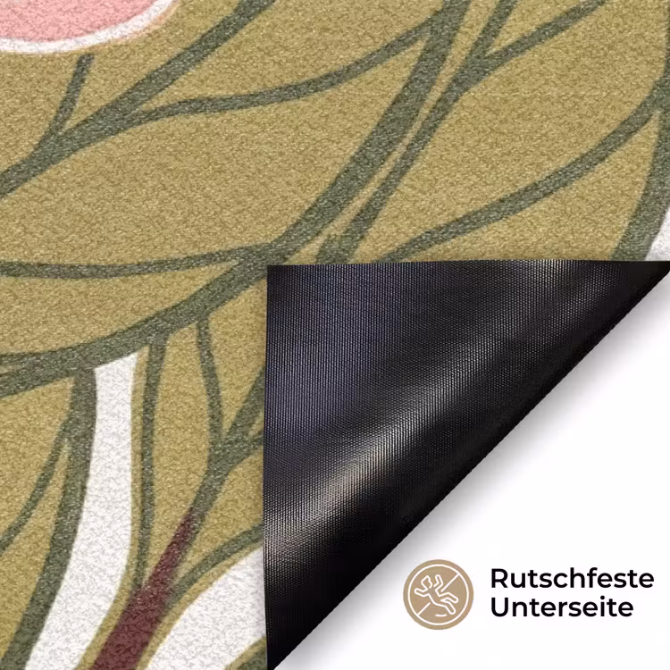 Fußmatte - Blumen – Rosa – Illustration - Bloemen - Roze - Illustratie Deurmat klein