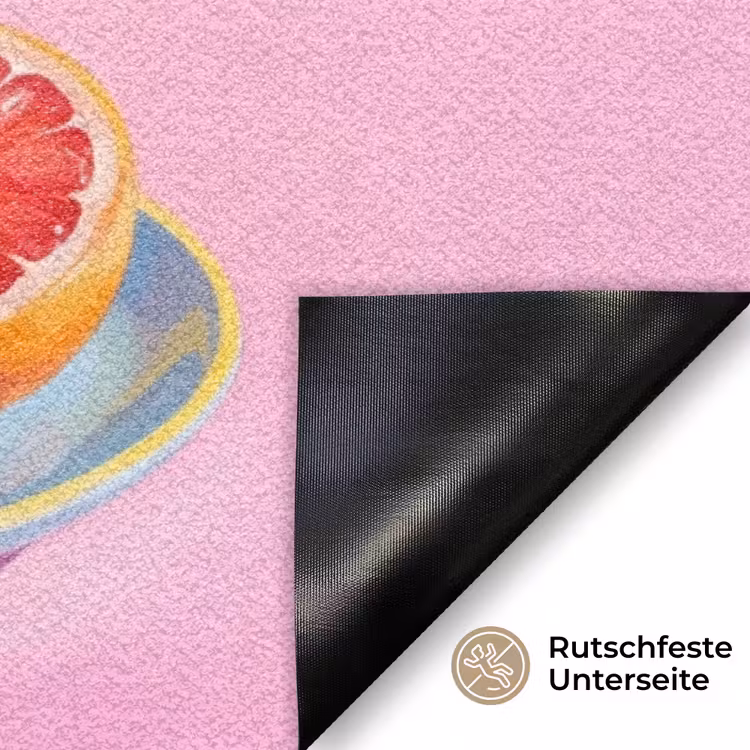 Fußmatte - Blumen – Rosa – Modern - Bloemen - Roze - Modern Deurmat klein