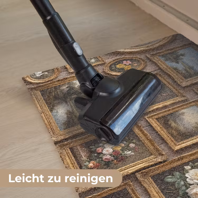 Bloemen - Rozen - Klassiek - Vaas - Kleurrijk Deurmat klein -reinigen_DE