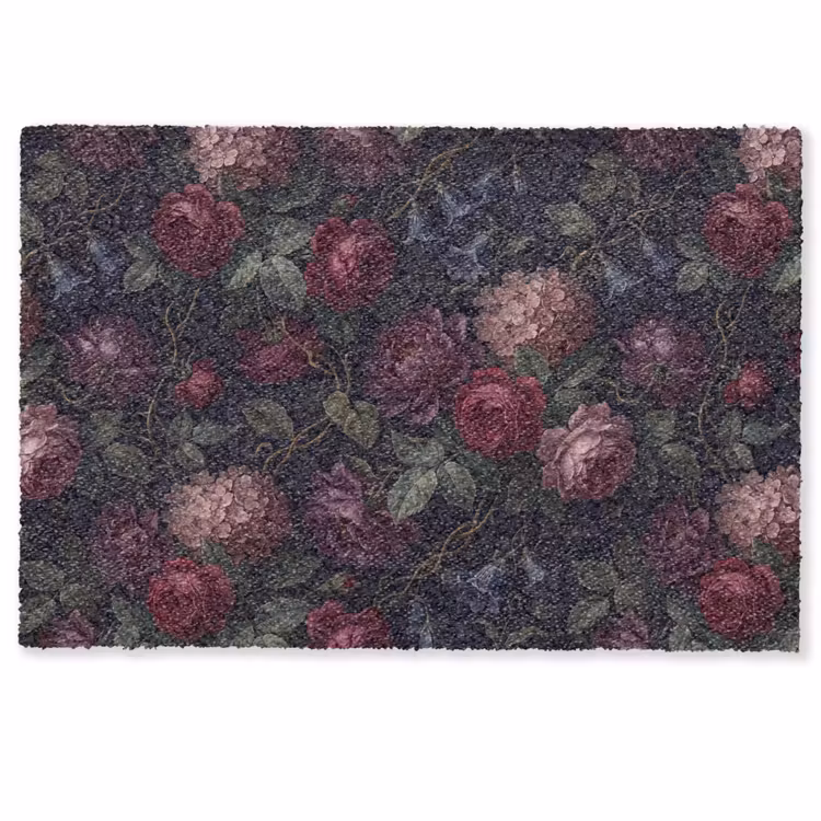 Bloemen - Rood - Klassiek - Donker - Patroon Deurmat klein -zkaufland3d