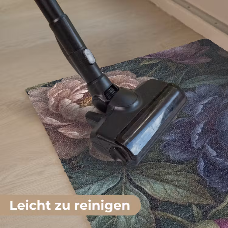 Bloemen - Vlinder - Natuur - Modern - Paars Deurmat klein -reinigen_DE