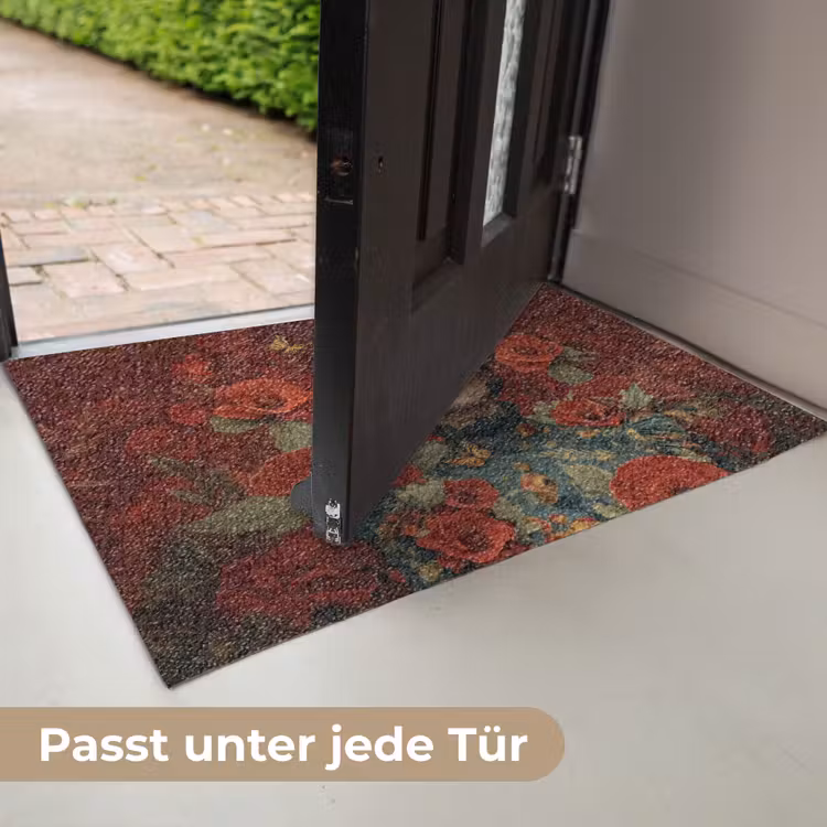 Bloemen - Dieprood - Zonnebril - Vrouw Deurmat klein -USP_DE