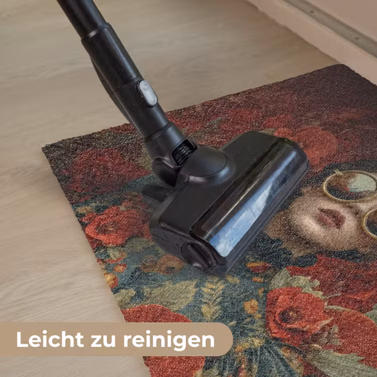 Bloemen - Dieprood - Zonnebril - Vrouw Deurmat klein -reinigen_DE