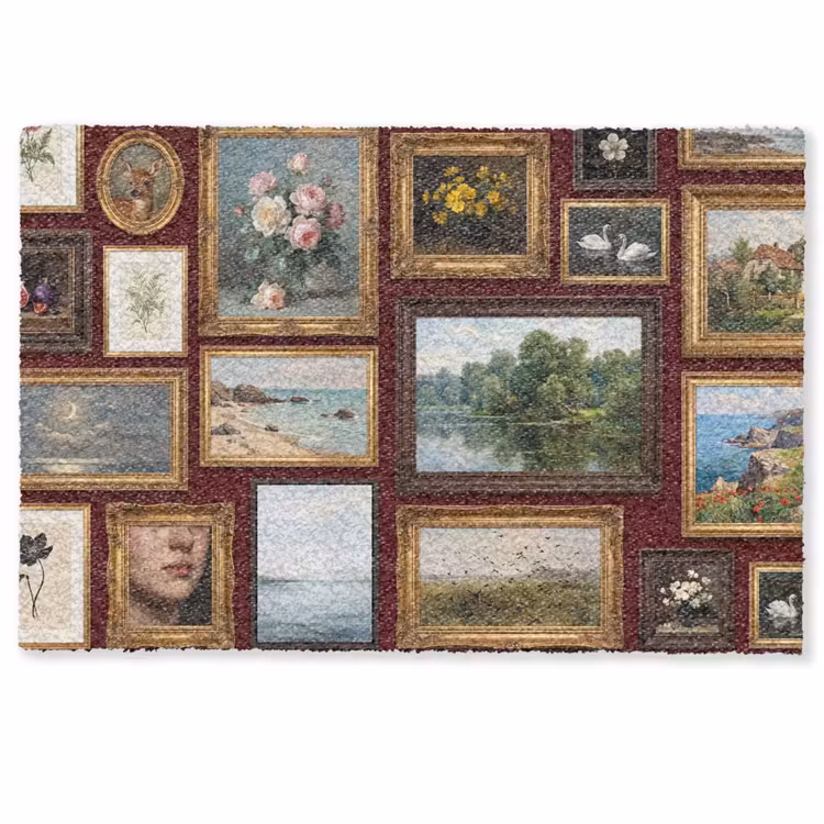 Bloemen - Vaas - Klassiek - Kunst - Rood Deurmat klein -zkaufland3d
